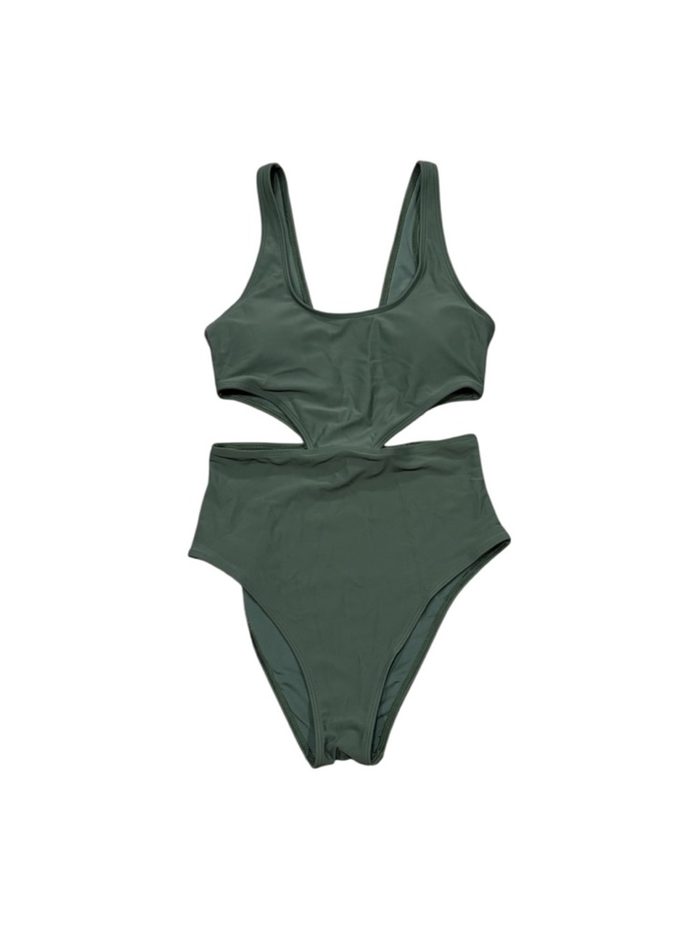 364. aerie Women’s Olive Green Cutout One-Piece Swimsuit Size Small